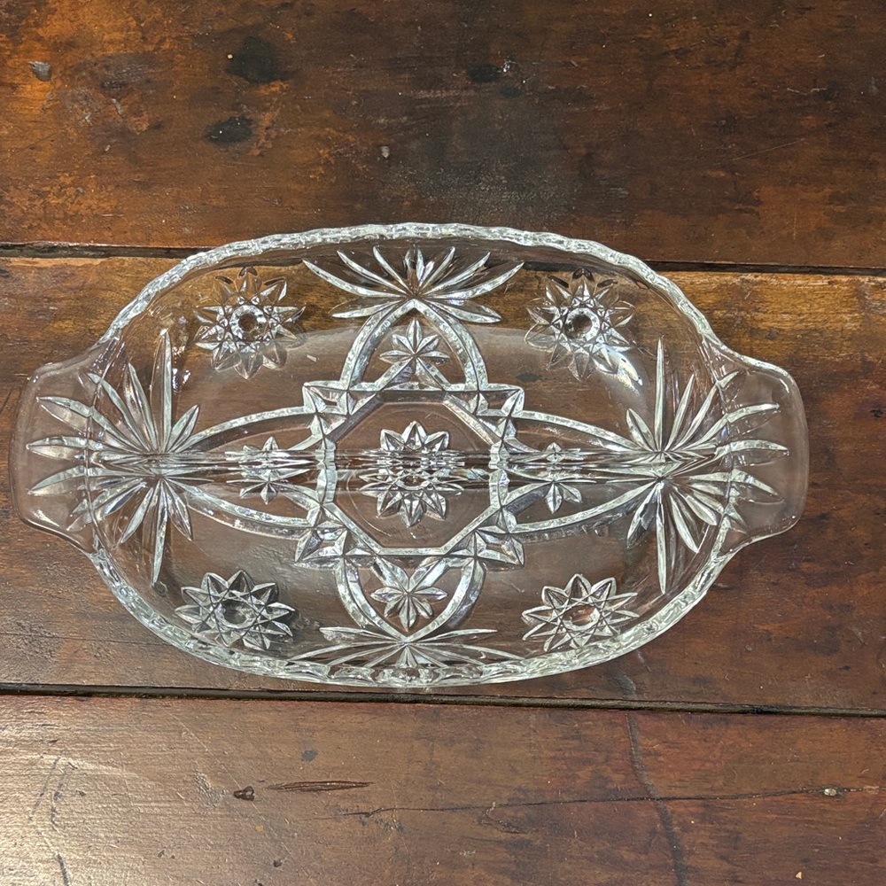 Anchor Hocking “Star of David” Divided Relish Serving Tray